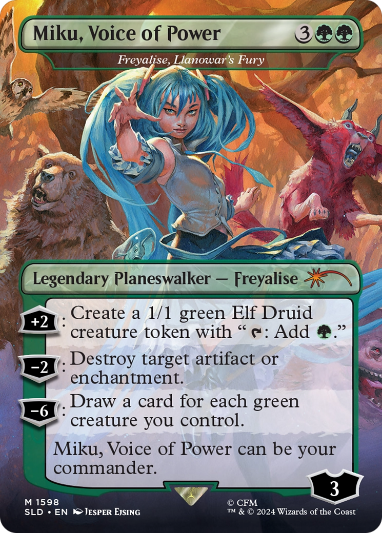 Miku, Voice of Power - Freyalise, Llanowar's Fury [Secret Lair Drop Series] | Silver Goblin