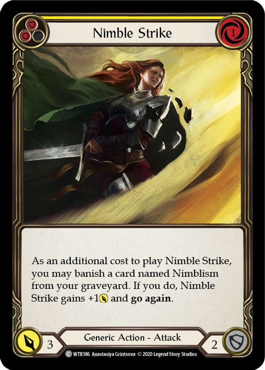 Nimble Strike (Yellow) Unlimited Edition  (WTR186) - Welcome to Rathe | Silver Goblin