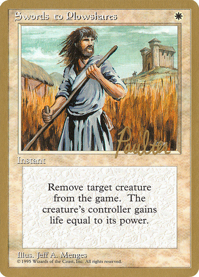 Swords to Plowshares (Preston Poulter) [Pro Tour Collector Set] | Silver Goblin