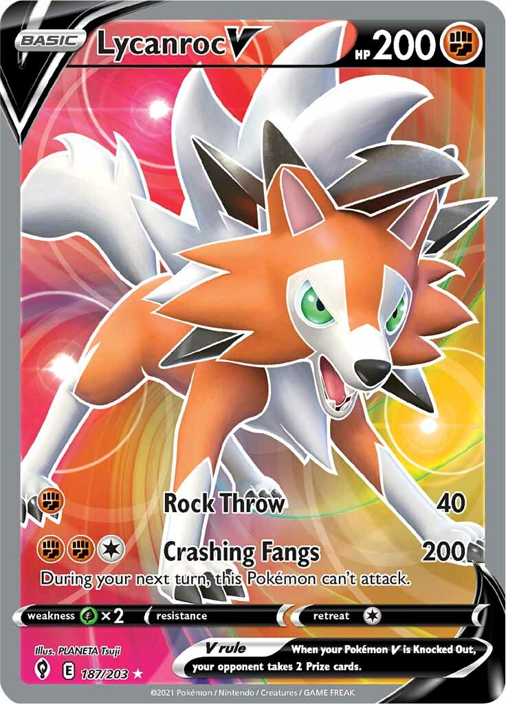 Lycanroc V (187/203) [Sword & Shield: Evolving Skies] | Silver Goblin