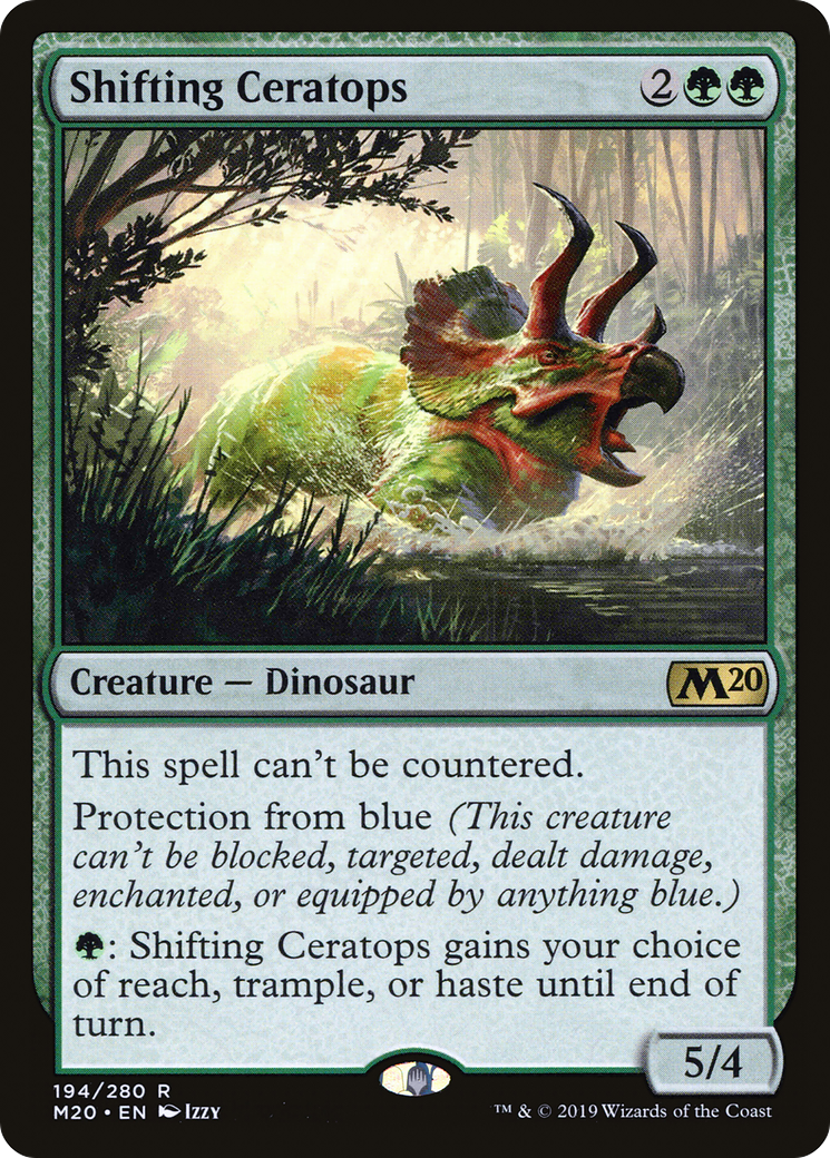 Shifting Ceratops [Core Set 2020] Foil