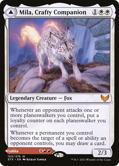 Mila, Crafty Companion // Lukka, Wayward Bonder [Strixhaven: School of Mages] Foil