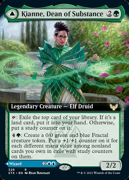 Kianne, Dean of Substance // Imbraham, Dean of Theory (Extended Art) [Strixhaven: School of Mages] Foil
