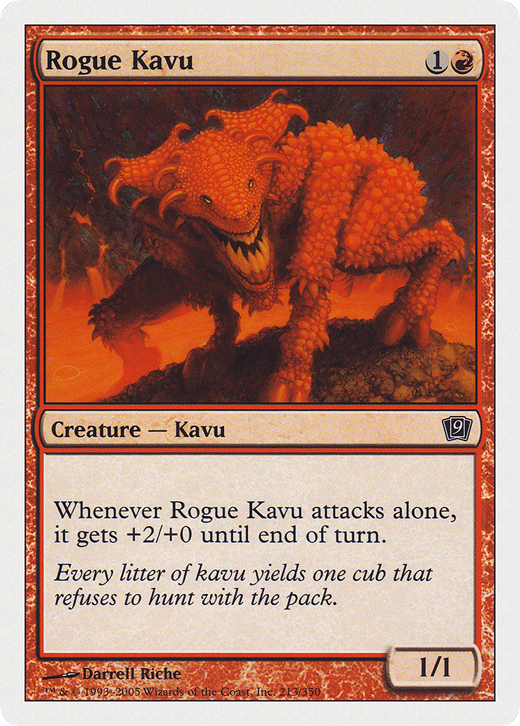 Rogue Kavu (213) Foil - Ninth Edition