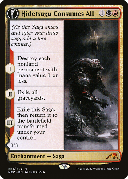 Hidetsugu Consumes All // Vessel of the All-Consuming [Kamigawa: Neon Dynasty] Foil