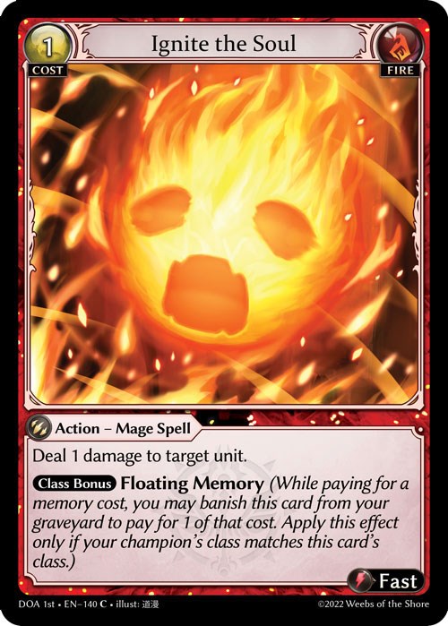 Ignite the Soul (140) [Dawn of Ashes: 1st Edition] Foil