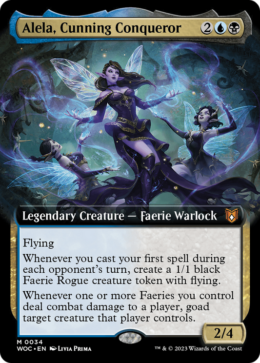 Alela, Cunning Conqueror (Extended Art) [Wilds of Eldraine Commander]