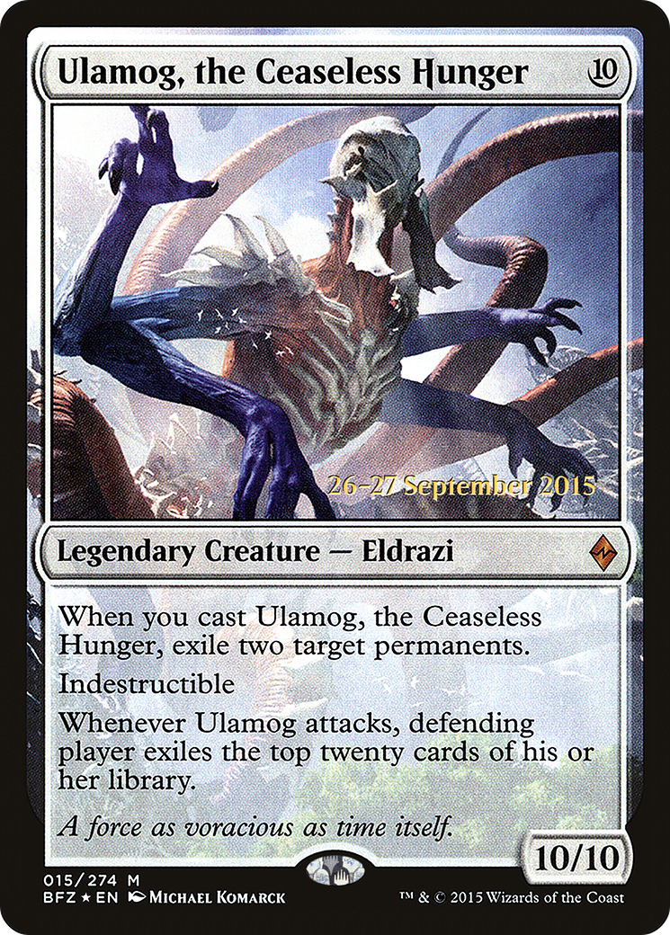 Ulamog, the Ceaseless Hunger [Battle for Zendikar Prerelease Promos]