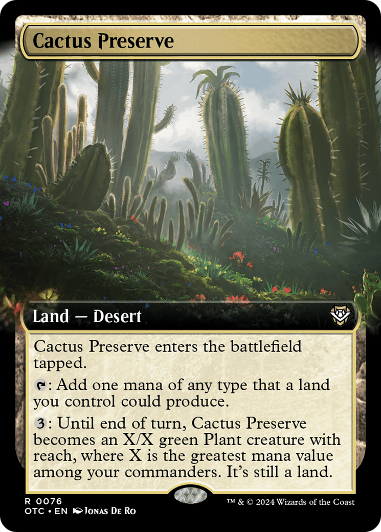 Cactus Preserve (Extended Art) [Outlaws of Thunder Junction Commander] | Silver Goblin