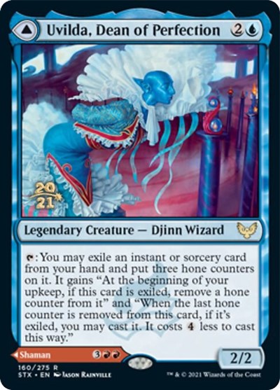 Uvilda, Dean of Perfection // Nassari, Dean of Expression [Strixhaven: School of Mages Prerelease Promos] | Silver Goblin