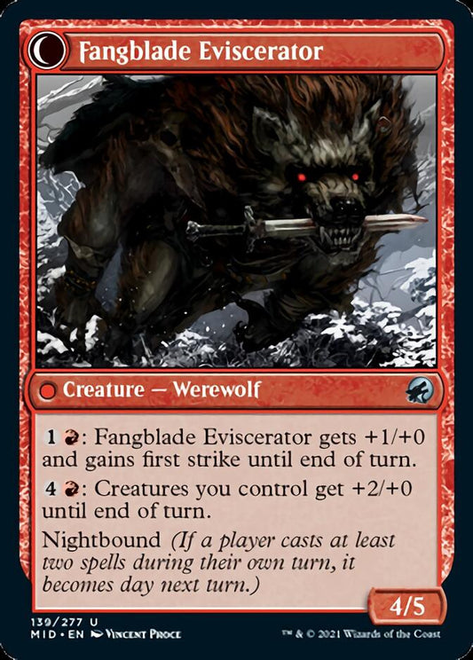 Fangblade Brigand // Fangblade Eviscerator [Innistrad: Midnight Hunt] Foil