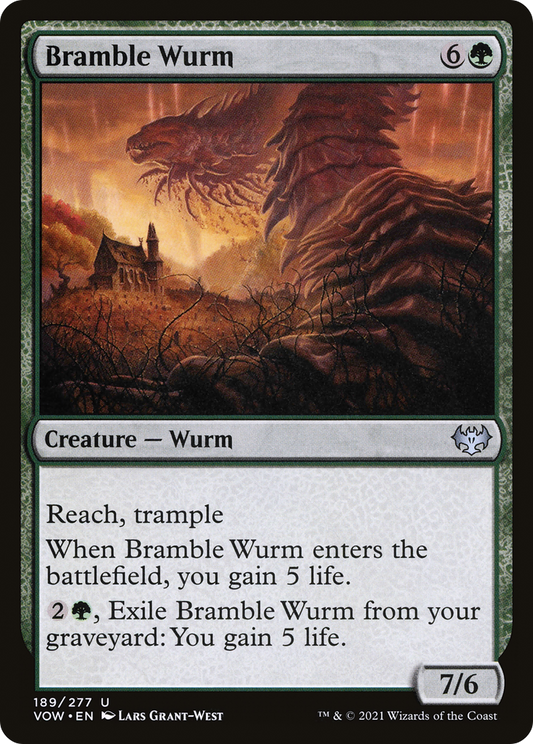 Bramble Wurm [Innistrad: Crimson Vow] Foil
