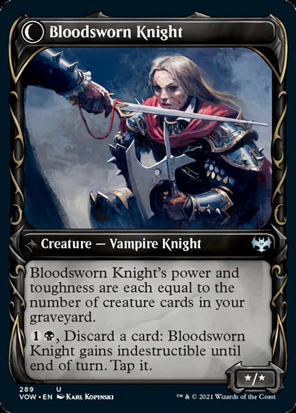 Bloodsworn Squire // Bloodsworn Knight (Showcase Fang Frame) [Innistrad: Crimson Vow] Foil