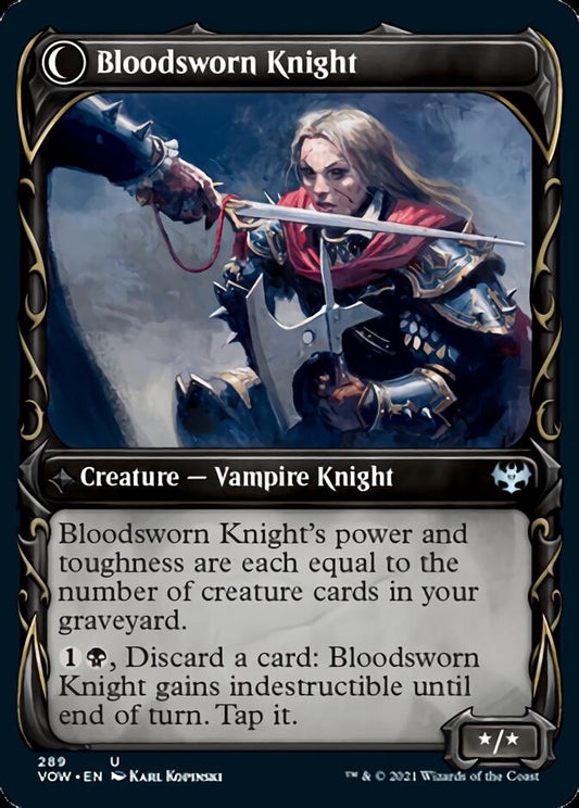 Bloodsworn Squire // Bloodsworn Knight (Showcase Fang Frame) [Innistrad: Crimson Vow] Foil
