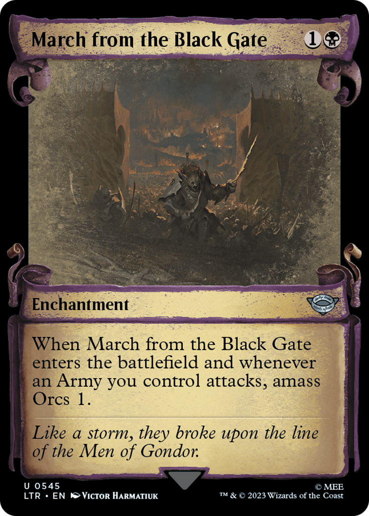 March from the Black Gate [The Lord of the Rings: Tales of Middle-Earth Showcase Scrolls] Foil