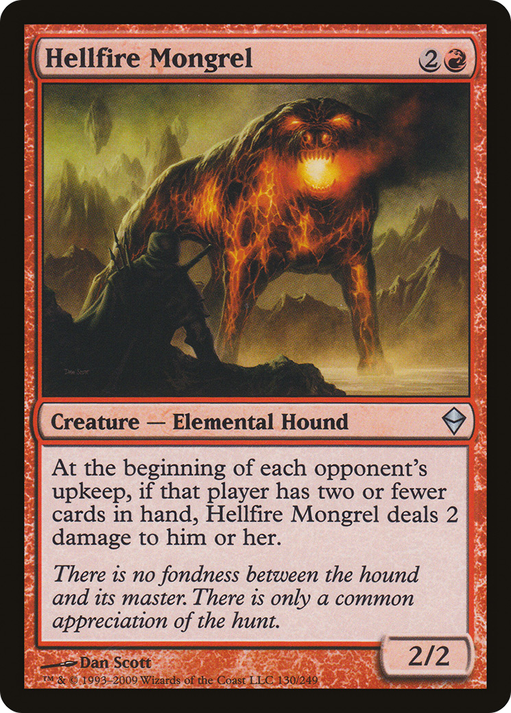Hellfire Mongrel [Zendikar] Foil