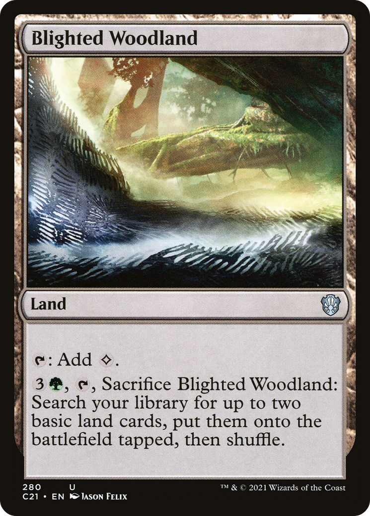 Blighted Woodland [Commander 2021] | Silver Goblin