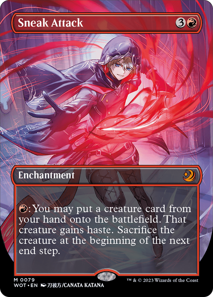 Sneak Attack (Anime Borderless) [Wilds of Eldraine: Enchanting Tales] Foil