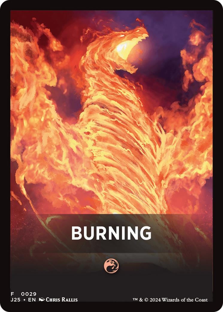 Burning Theme Card [Foundations Jumpstart Front Cards] | Silver Goblin