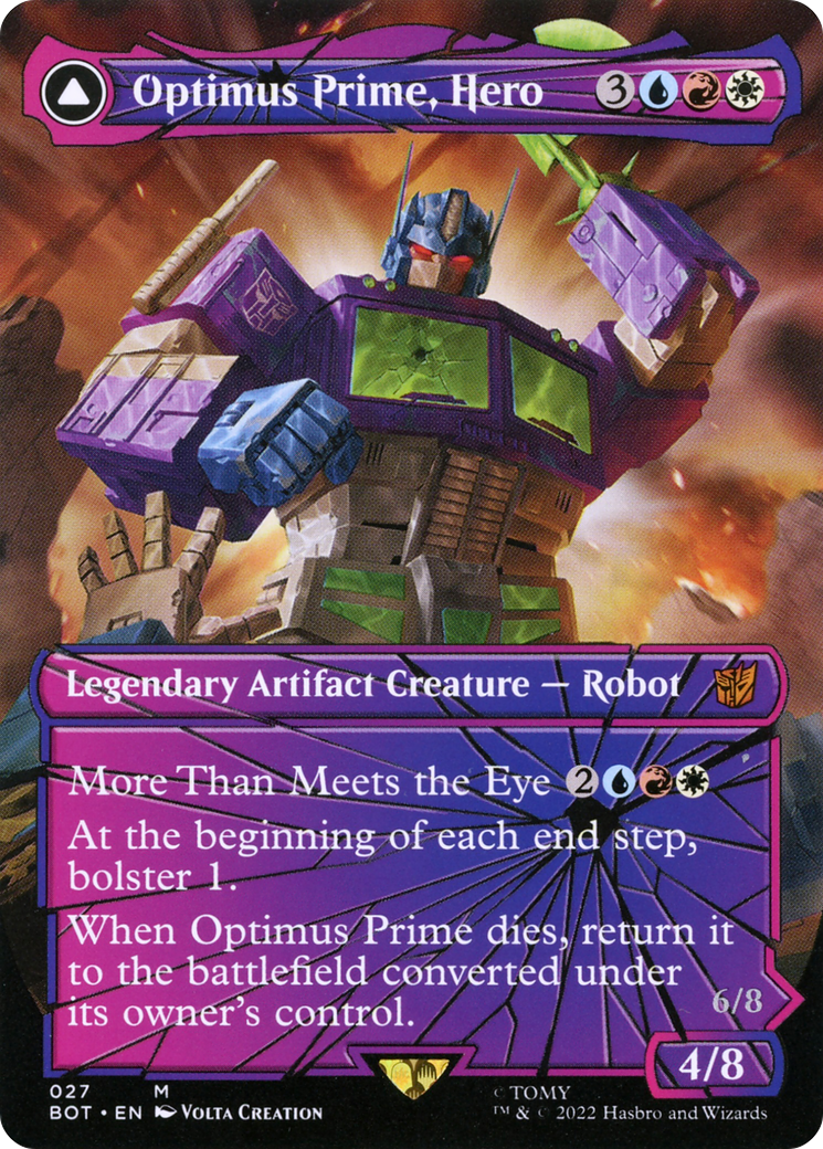 Optimus Prime, Hero // Optimus Prime, Autobot Leader (Shattered Glass) [Transformers] Foil