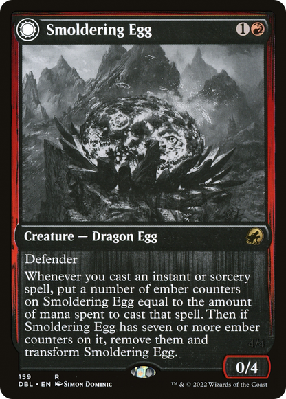 Smoldering Egg // Ashmouth Dragon [Innistrad: Double Feature]