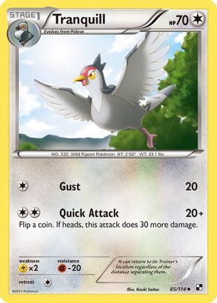 Tranquill (85/114) [Black & White: Base Set] Reverse Holofoil