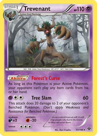 Trevenant (55) Reverse Holofoil - XY Base Set