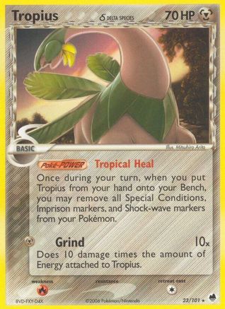 Tropius (23/101) (Delta Species) (Stamped) [EX: Dragon Frontiers] | Silver Goblin