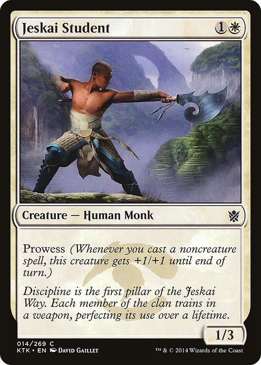 Jeskai Student [Khans of Tarkir] Foil
