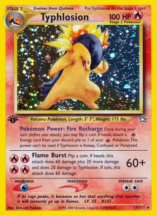 Typhlosion (17) (17) 1st Edition Holofoil - Neo Genesis