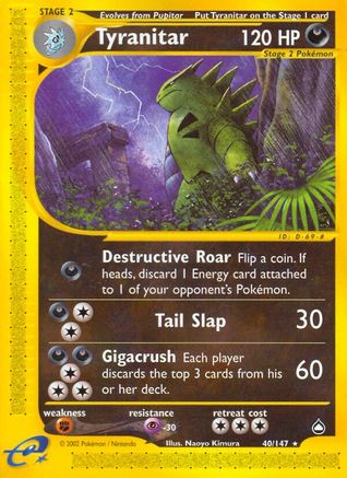 Tyranitar (40/147) [Aquapolis] Reverse Holofoil