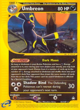 Umbreon (41/147) [Aquapolis] Reverse Holofoil