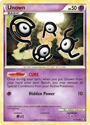 Unown (51) Reverse Holofoil - Triumphant
