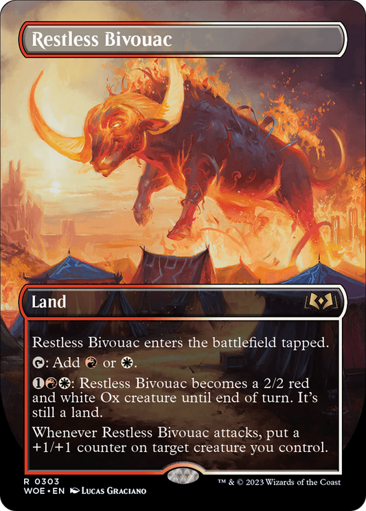 Restless Bivouac (Borderless Alternate Art) [Wilds of Eldraine] Foil