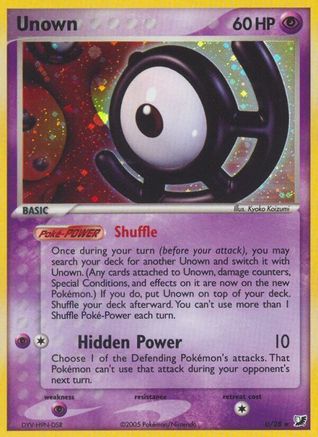 Unown (U) (U/28) [EX: Unseen Forces] | Silver Goblin