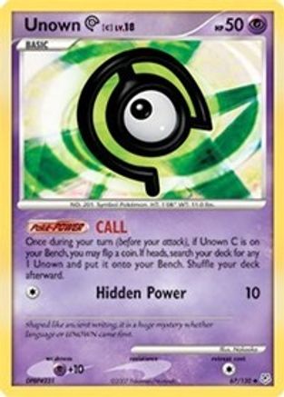 Unown [C] (67) Reverse Holofoil - Diamond and Pearl