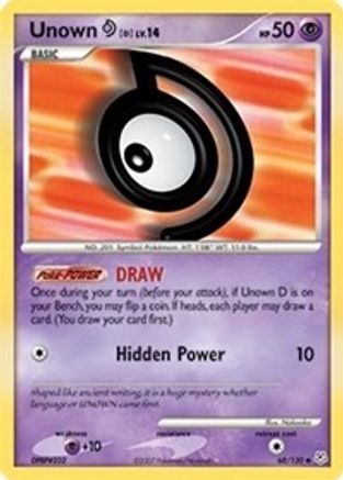 Unown [D] (68) Reverse Holofoil - Diamond and Pearl