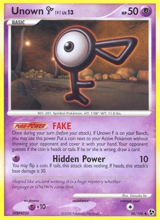 Unown [F] (56) Reverse Holofoil - Great Encounters