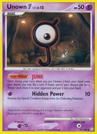 Unown (J) (76) Reverse Holofoil - Legends Awakened