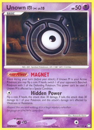 Unown [M] (66) Reverse Holofoil - Mysterious Treasures