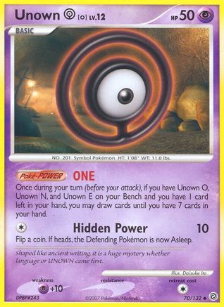 Unown [O] (70) Reverse Holofoil - Secret Wonders