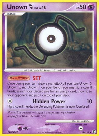 Unown [S] (39) Reverse Holofoil - Secret Wonders