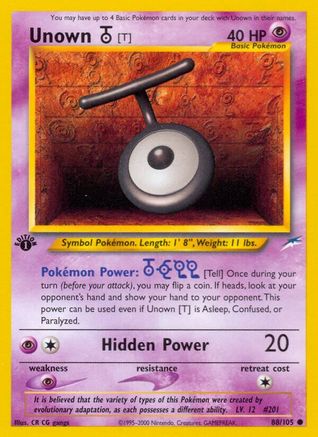 Unown [T] (88/105) [Neo Destiny Unlimited] | Silver Goblin