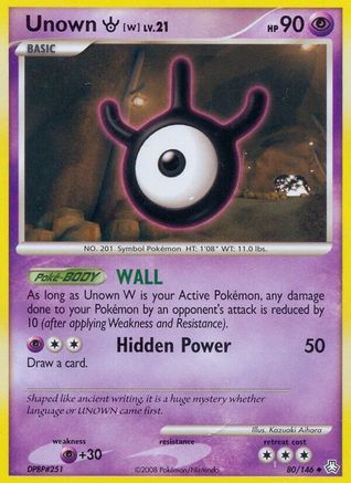Unown (W) (80) Reverse Holofoil - Legends Awakened