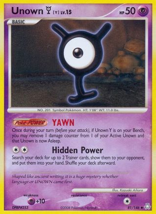 Unown (Y) (81) Reverse Holofoil - Legends Awakened
