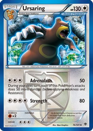 Ursaring (76/101) [Black & White: Plasma Blast] Reverse Holofoil