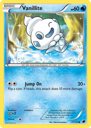 Vanillite (27) Reverse Holofoil - Plasma Freeze