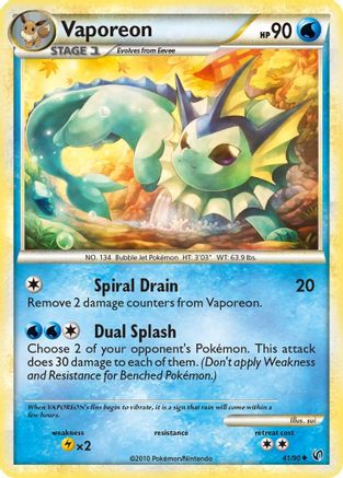 Vaporeon (41) Reverse Holofoil - Undaunted