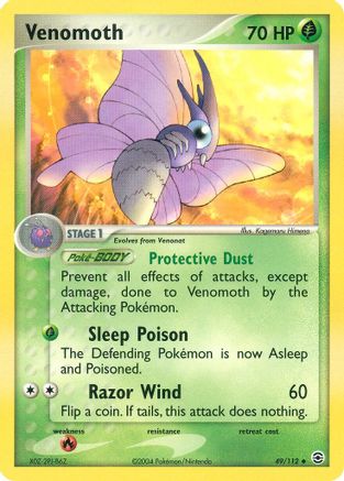 Venomoth (49) Reverse Holofoil - FireRed & LeafGreen