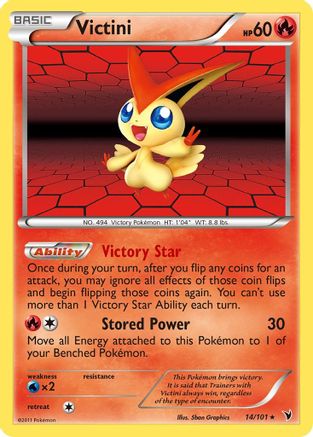 Victini (14) Reverse Holofoil - Noble Victories